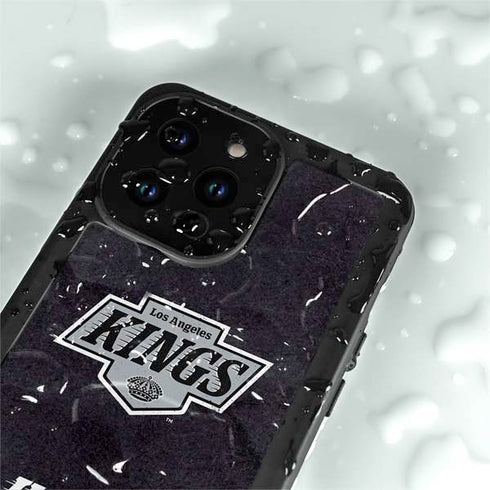 NHL Los Angeles Kings Distressed iPhone 15 Pro Waterproof Case